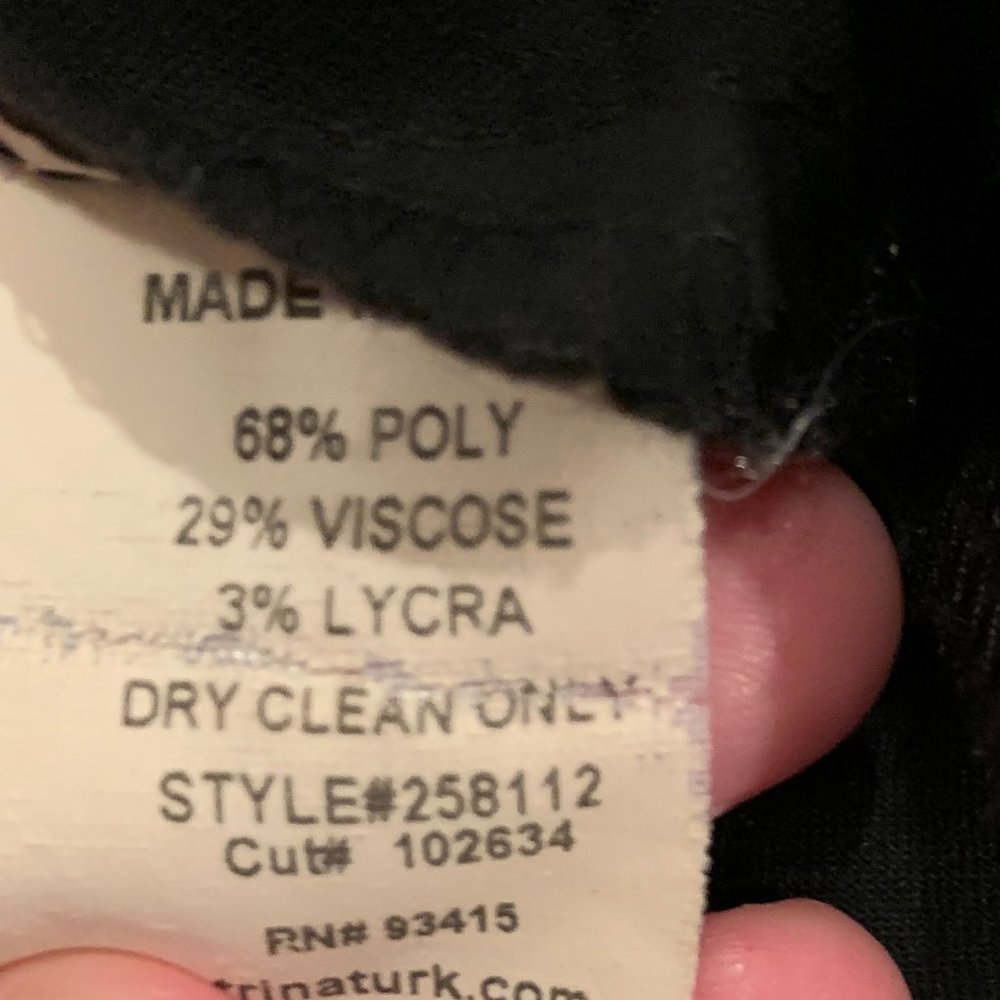 Trina Turk Black Wide Leg Dress Pants Trousers, Size 4 - Picture 6 of 6